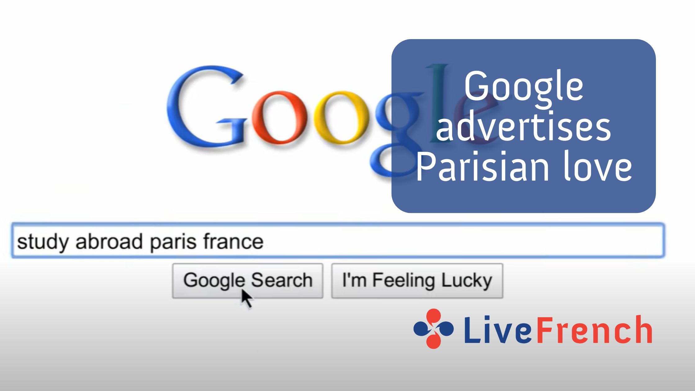 Google advertises Parisian love in 2010! Simply amazing