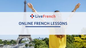 Adult learner practicing French online with a Live French teacher on Zoom